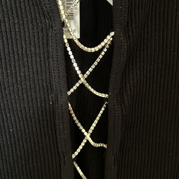 ZARA SEAMLESS RHINESTONE CROP TOP XS-S - Picture 9 of 9